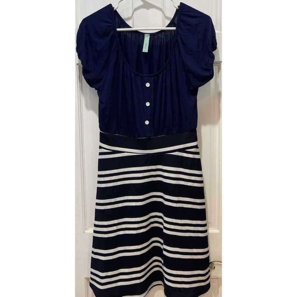 ModCloth Gilli Navy, White and Black Dress Women’s Size Large Made in USA